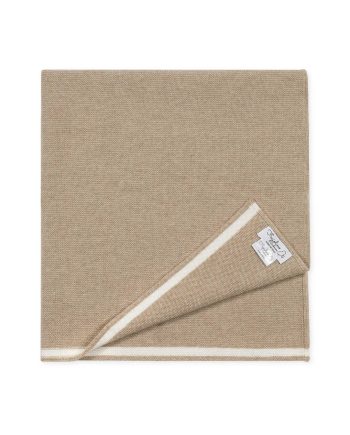 Coccole Cashmere Blanket_Hay Beige